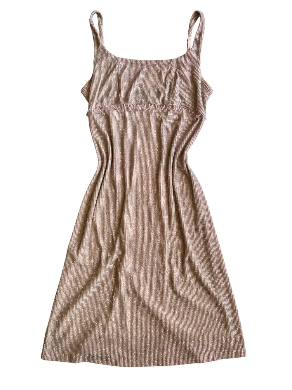 Rare vintage Betsy Johnson New York Noisemaker pink beaded dress, size large